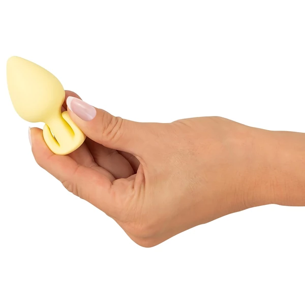 Cuties Mini Butt Plug - szilikon anál plug (sárga, 3,1 cm)