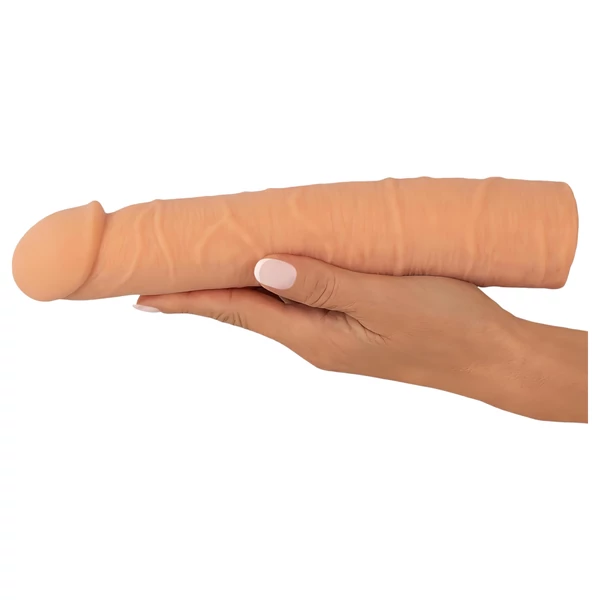 Nature Skin - hosszabbító, vastagító péniszköpeny (24 cm)