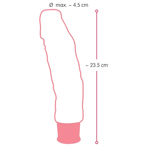 Nature Skin - élethű vibrátor (natúr, 23 cm)