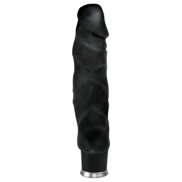 Nature Skin - élethű vibrátor - fekete (22cm)
