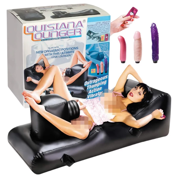 NMC - Louisiana Lounger - szexgép beépített vibrátorral (fekete)
