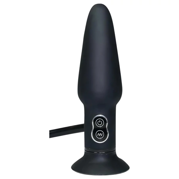 You2Toys True Black - pumpálható anál vibrátor (fekete)