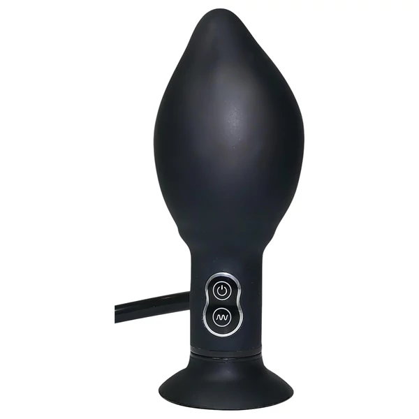 You2Toys True Black - pumpálható anál vibrátor (fekete)