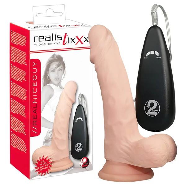 realistixxx Valódi, natúr vibrátor (17,5 cm)