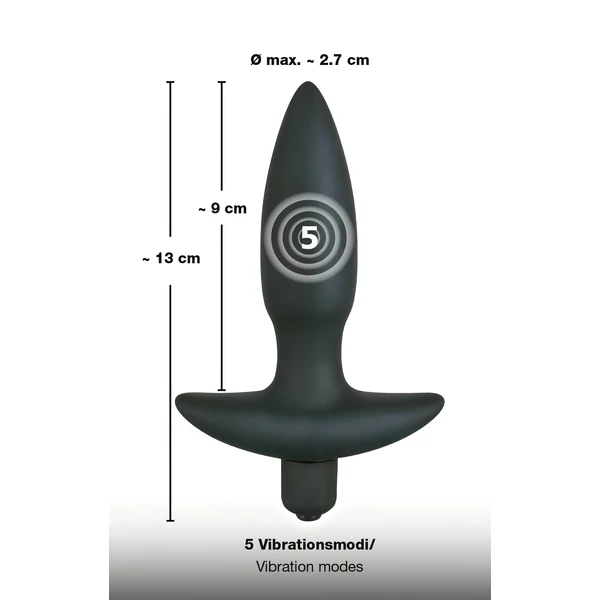 Black Velvet anál plug vibrátor - kicsi