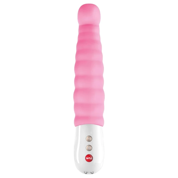 Fun Factory G5 - akkus, vízálló bordázott G-pont vibrátor (pink)