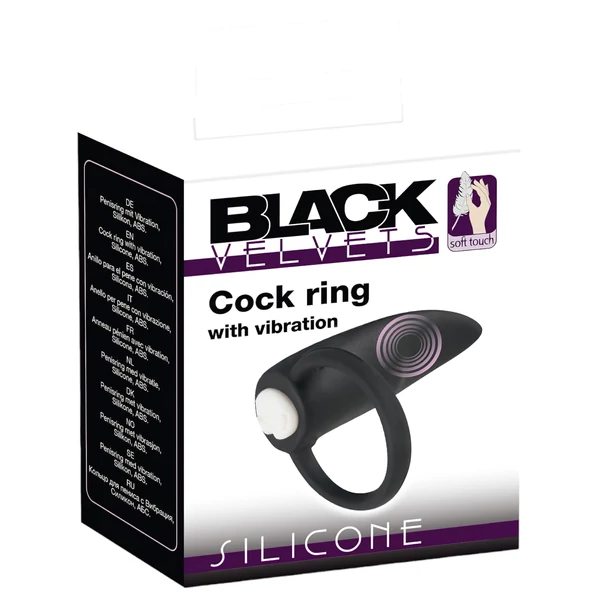 Black Velvet vibrációs péniszgyűrű (fekete)