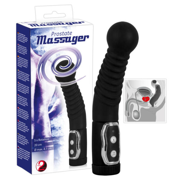 You2Toys - Prostate massager - forgó prosztatavibrátor (fekete)