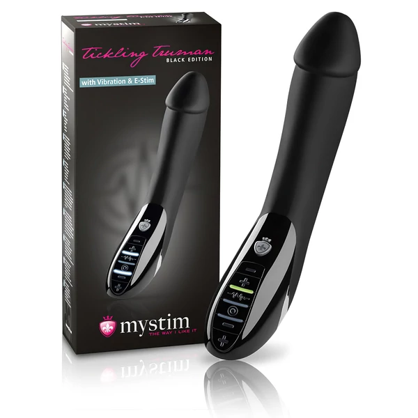 mystim Tickling Truman - elektro-stimuláló vibrátor (fekete)