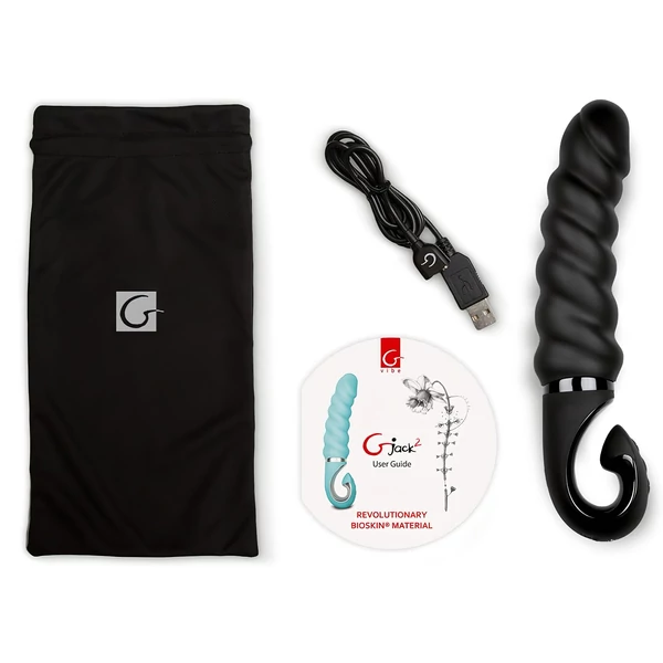 G-Vibe G-jack 2- akkus, vízálló szilikon vibrátor (fekete)