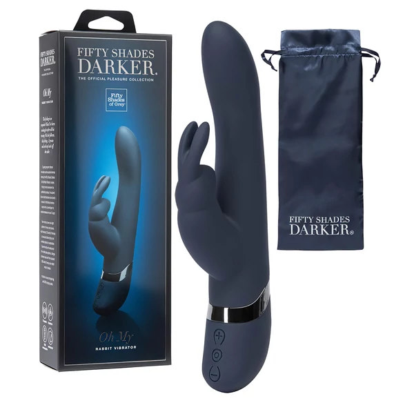 Fifty Shades Darker Oh My Rabbit Vibrator - G-pont és csiklókaros vibrátor (kék)