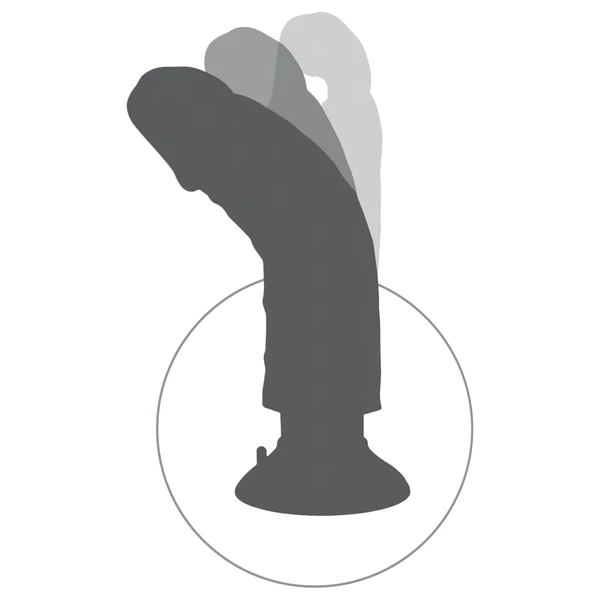King Cock 10 tapadókorongos vibrátor (25 cm, natúr)