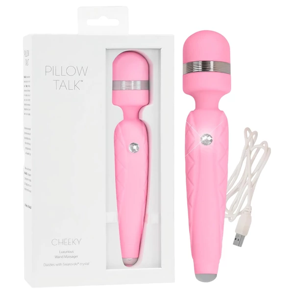 Pillow Talk Cheeky Wand - akkus masszírozó vibrátor (pink)