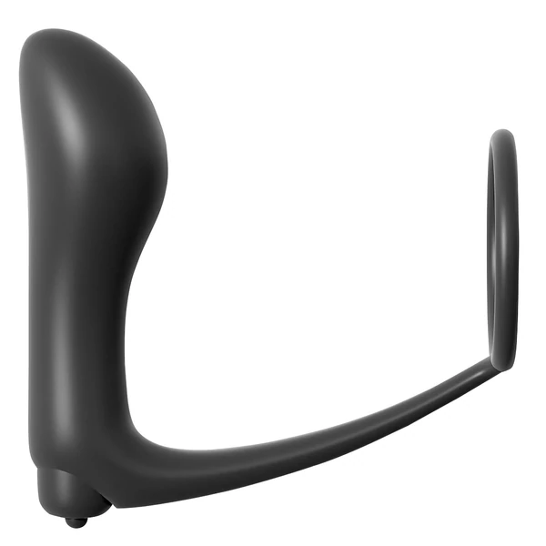 Pipedream - Analfantasy - ujj anál vibrátor péniszgyűrűvel (fekete)