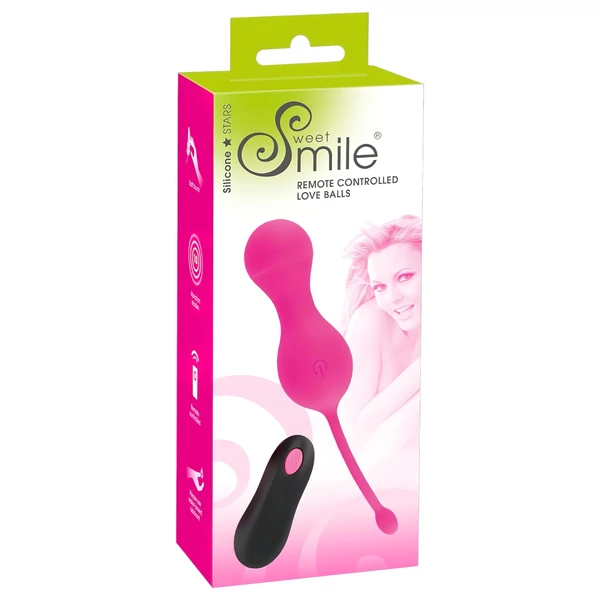 SMILE Love Balls - akkus, rádiós vibrációs tojás (pink)