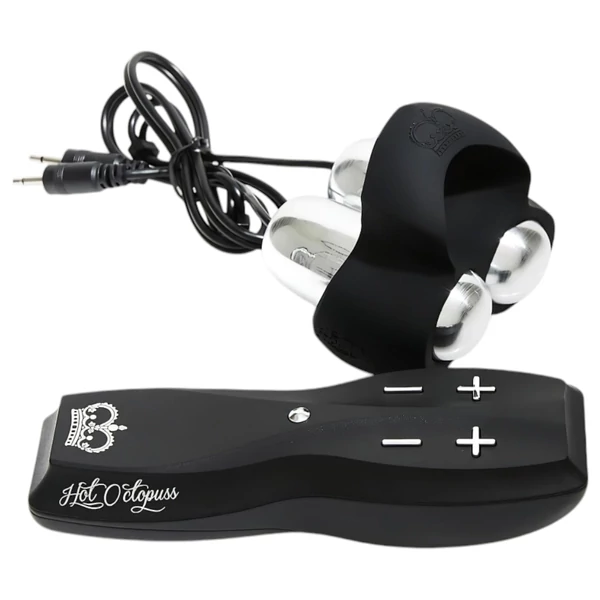 HOT Octopuss JETT - 2 motoros makkvibrátor (fekete)