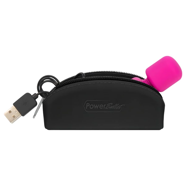 PalmPower Pocket Wand - mini masszírozó vibrátor (pink-fekete)