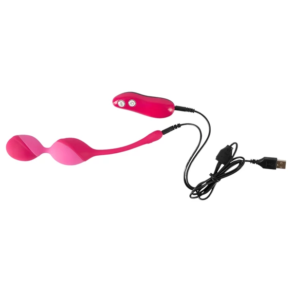 SMILE Love Balls - rádiós vibrációs tojás -82 g (pink)