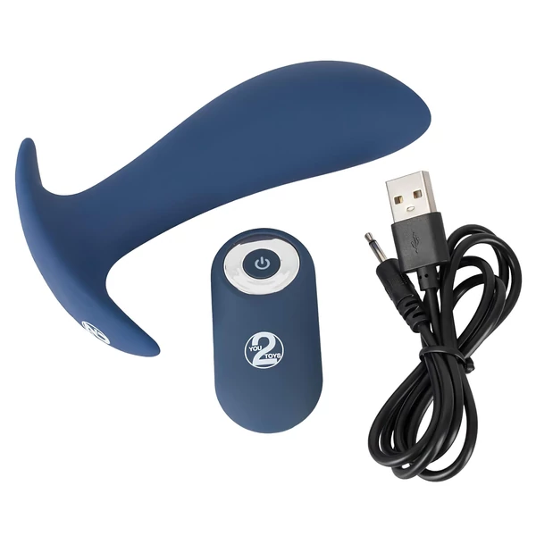 You2Toys - Plug - akkus, rádiós anál vibrátor (kék)