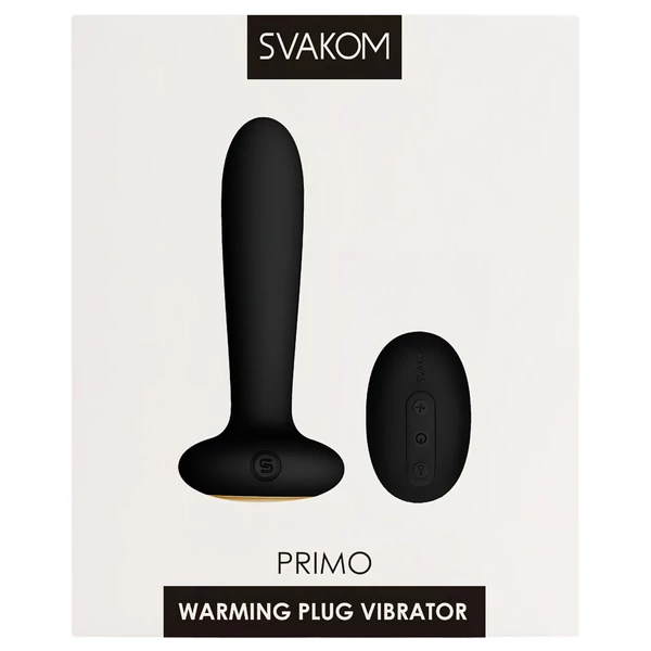 Svakom Primo - akkus, vízálló, melegítő anál vibrátor (fekete)