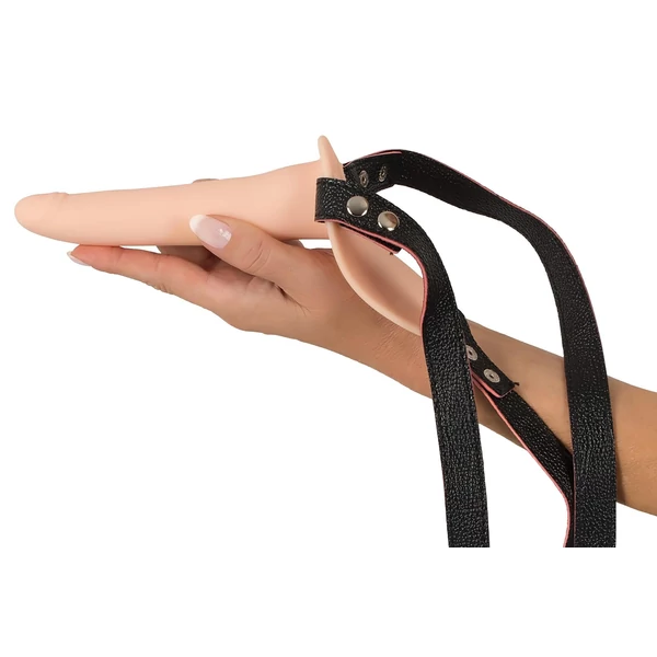 You2Toys - Strap-On - akkus, felcsatolható vibrátor (natúr)