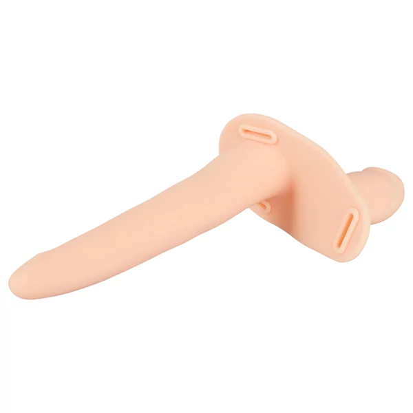 You2Toys - Strap-On - felcsatolható dupla vibrátor (natúr)