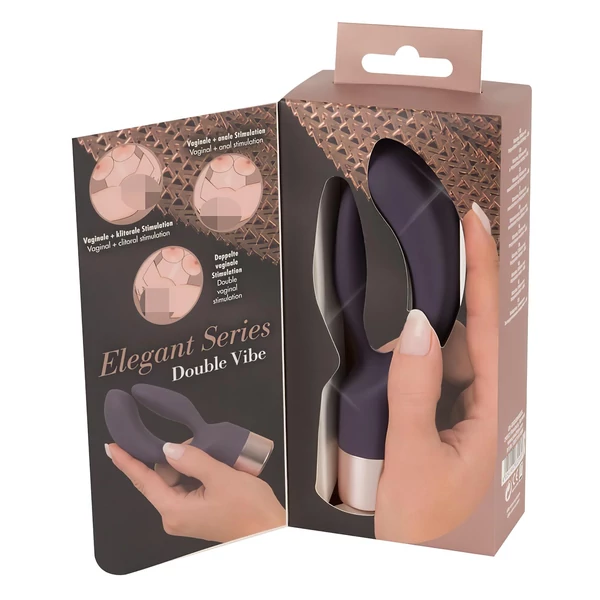 You2Toys Elegant Double - akkus, csiklókaros vibrátor (lila)