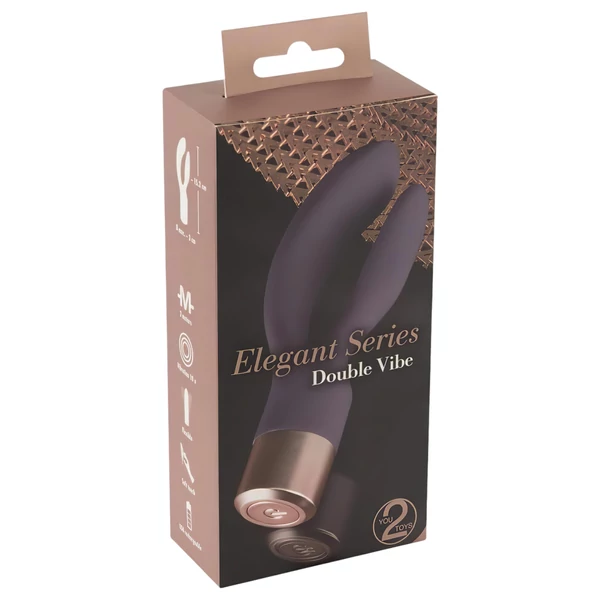 You2Toys Elegant Double - akkus, csiklókaros vibrátor (lila)