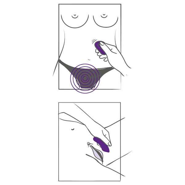 SMILE Panty - akkus, rádiós csikló vibrátor (lila)