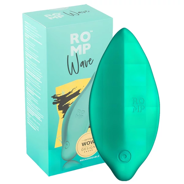 ROMP Wave - akkus, vízálló csikló vibrátor (zöld)