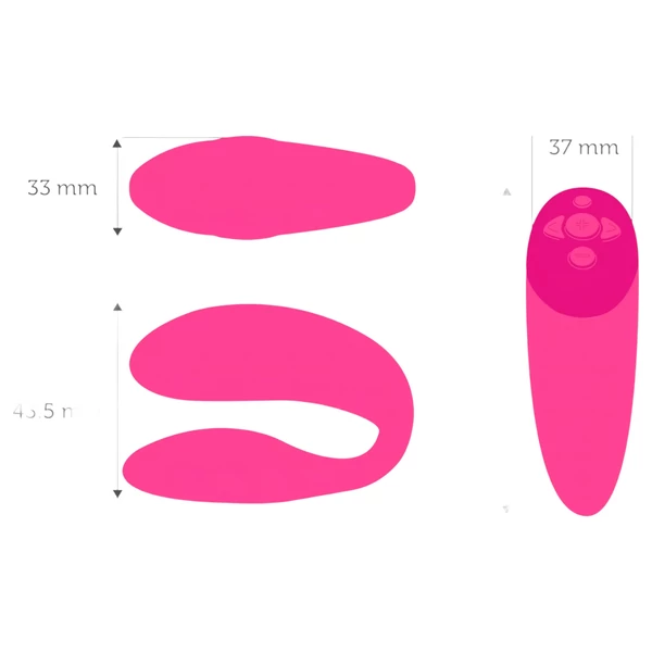 We-Vibe Chorus hands-free pár-vibrátor Squeeze Remote-tal (Pink)