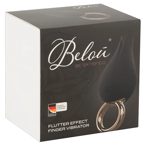 Belou - akkus, vízálló csikló vibrátor (fekete)