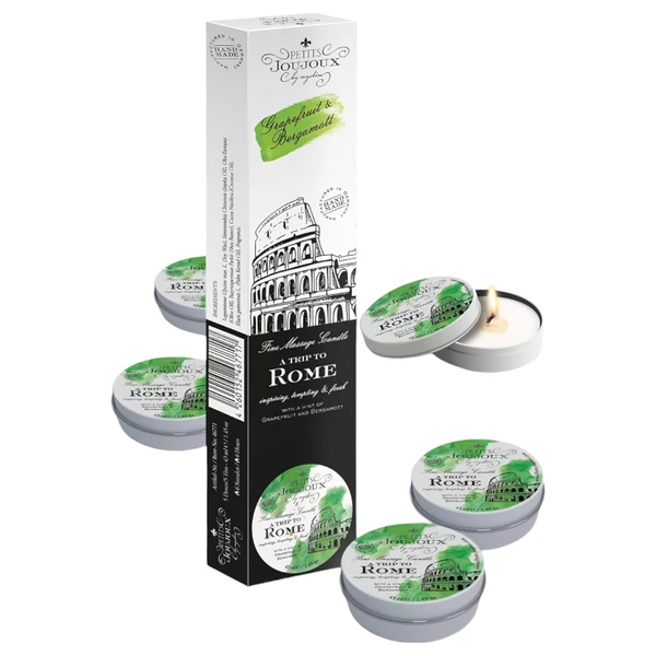 Petits Joujoux Rome masszázsgyertya - grapefruit-bergamot 5x43 ml