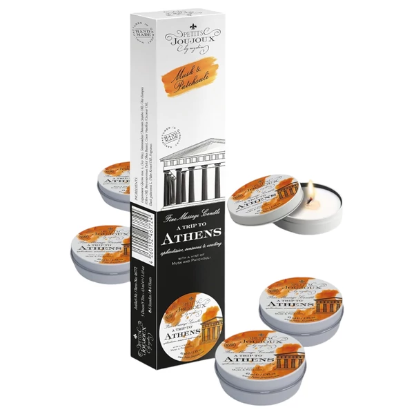 Petits Joujoux Athens - masszázsgyertya - pézsma-parfüm (5x43 ml)