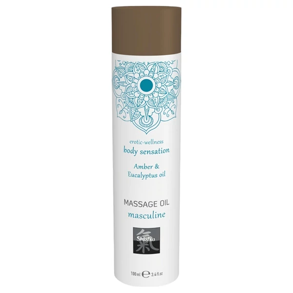 HOT - Shiatsu Masculine - masszázsolaj - borostyán-eukaliptusz (100 ml)