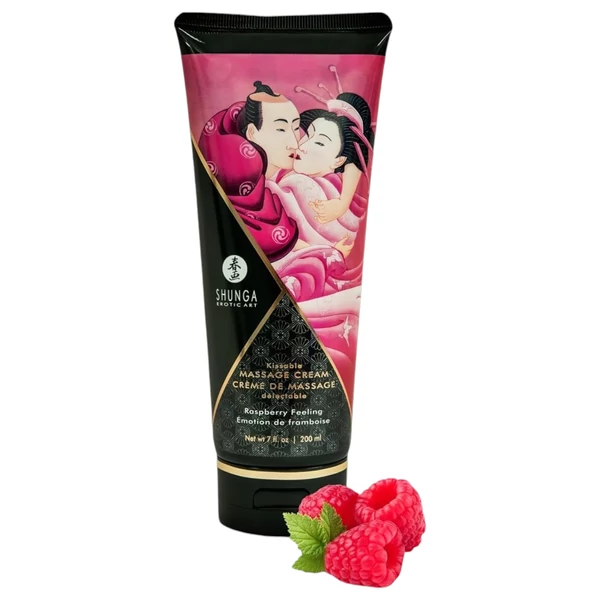 Shunga - masszázs krém - málna (200 ml)