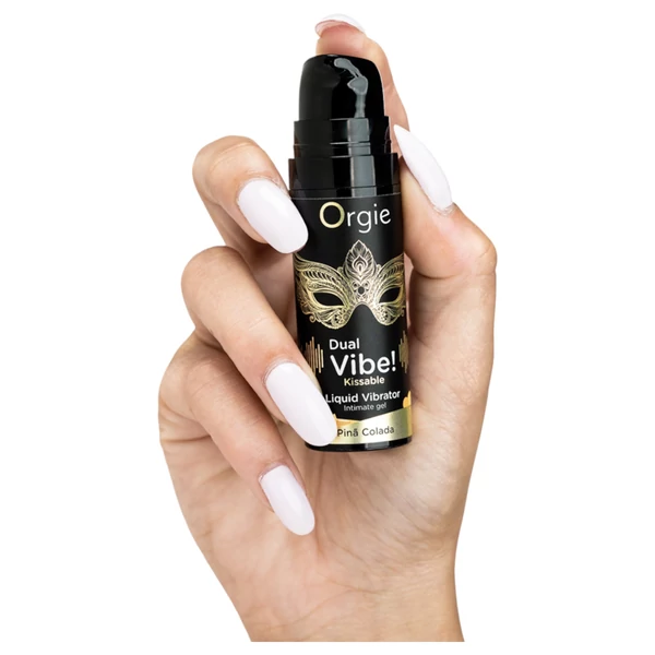 Orgie Dual Vibe! - folyékony vibrátor - Pinã Colada (15 ml)