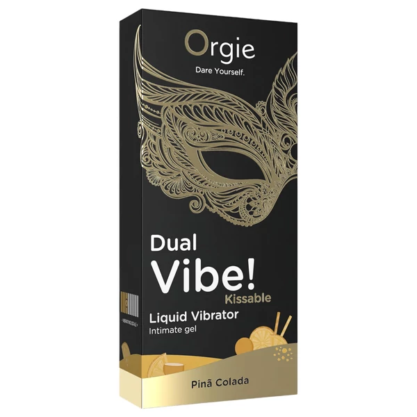 Orgie Dual Vibe! - folyékony vibrátor - Pinã Colada (15 ml)
