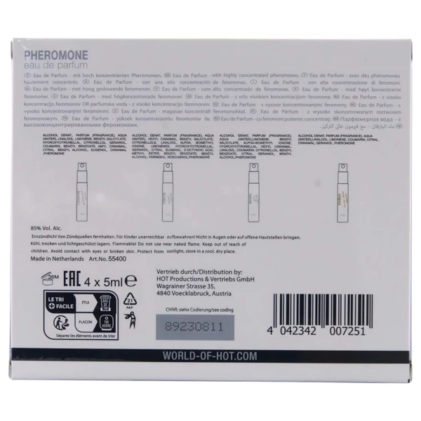 HOT LMTD feromon parfüm csomag nőknek (4x5 ml)