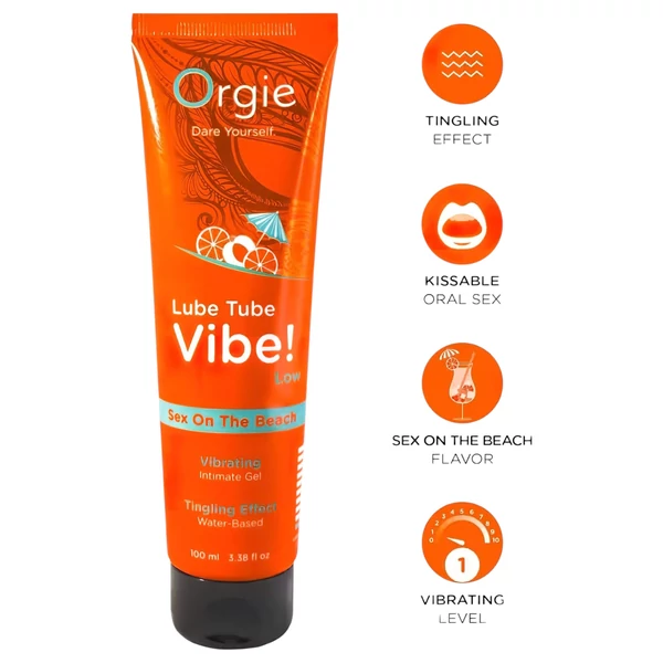 Orgie Lube Tube - bizsergető intim gél - Sex on the Beach (100ml)