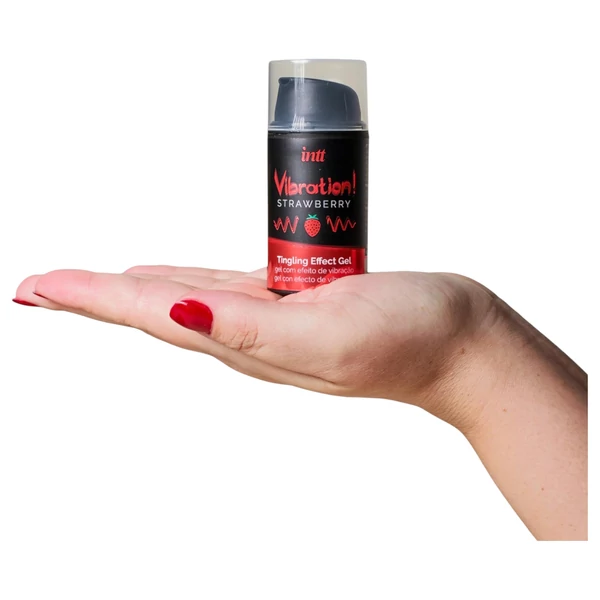 Intt Vibration! - folyékony vibrátor - eper (15 ml)