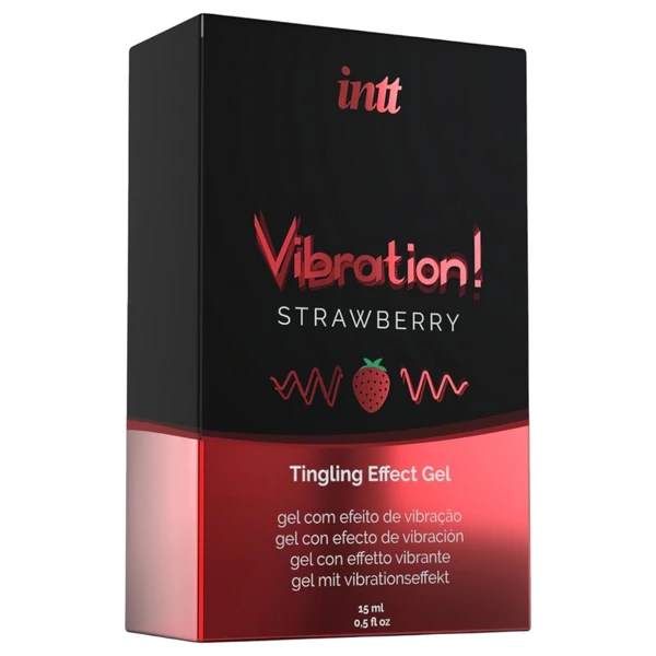 Intt Vibration! - folyékony vibrátor - eper (15 ml)