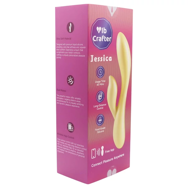 LP Jessica – App-vezérelt csiklókaros vibrátor (sárga)