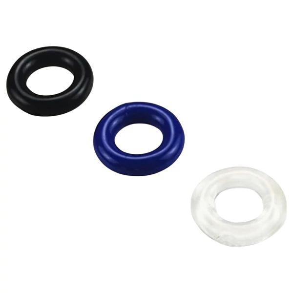 Pulselock Cirkl - TPE péniszgyűrű szett, 3 db (vegyes színek)