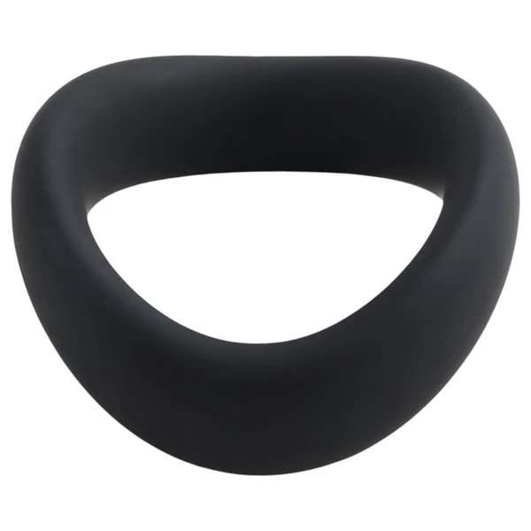 Pulselock Cocktura - csavart szilikon péniszgyűrű (fekete) - 45mm