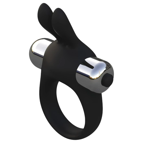 Pulselock Vantr - vibrációs nyuszis péniszgyűrű (fekete) - 30mm