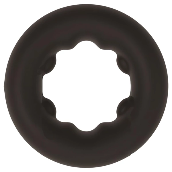 Pulselock Cocktura - pöttyös szilikon péniszgyűrű (fekete) - 27mm