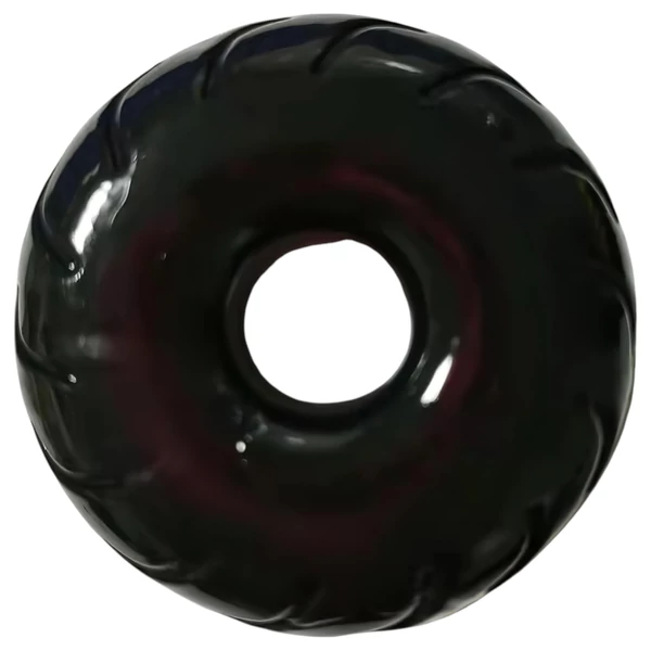 Pulselock Forge - kerék mintás TPE péniszgyűrű (fekete) - 19mm