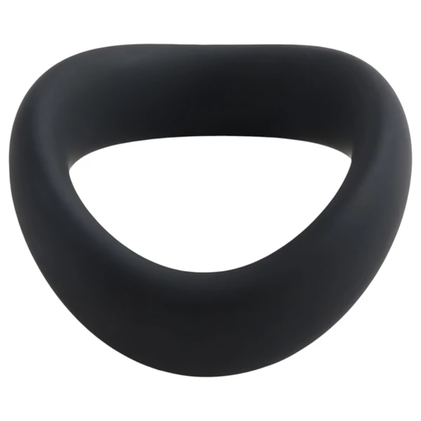 Pulselock Cocktura - csavart szilikon péniszgyűrű (fekete) - 50mm