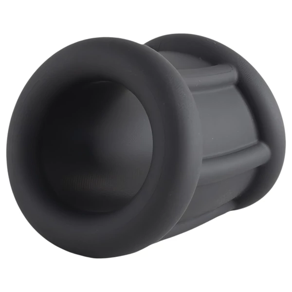 Pulselock Cocktura - bordázott szilikon péniszgyűrű (fekete) - 30mm